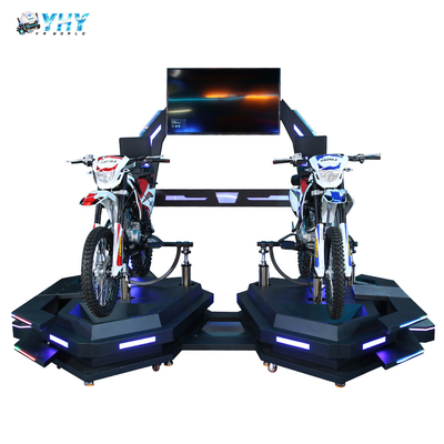 Powerful 9D VR Simulator Virtual Reality Mountain Motorcycle For 2 Players