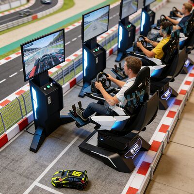YHY VR Multiplayer AR Racing Simulator with Customized Racing Tracks for Realistic Competition