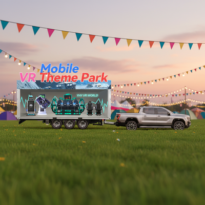 Newest Mobile Vr Trailer Truck Professional 9D Virtual Reality Simulator Game for Outdoor Commercial Amusement Center