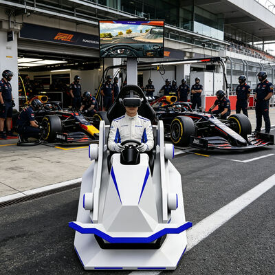 9D Metal VR Racing Simulator Indoor Car Karting Game Machine with VR Driving Experience for Airport and Shopping Mall Occasions
