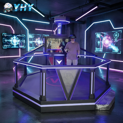 Commercial Interactive VR Battle Station Blue Lighting Immersive Obstacle-Course Competition VR Arcade Machine VR Experience