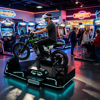 Customizable Commercial VR Mountain Motor Racing Driving Arcade Game Machine for Amusement Parks