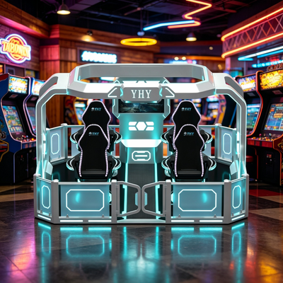 Commercial 4 Seats 360 VR Magic Ride Simulator Platform Roller Coaster Simulation For Arcade Entertainment
