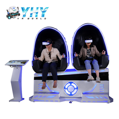 Amusement 9D Virtual Reality Egg Chair 3 DOF Two Player Simulator With Back Poke