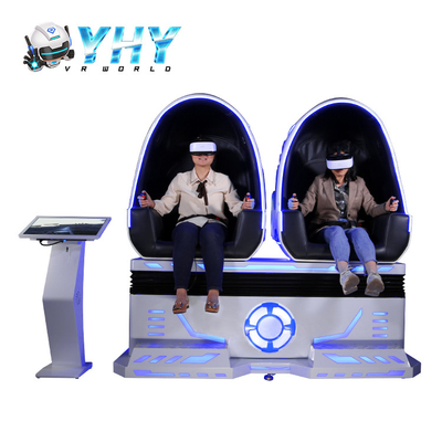 9D VR Egg Cinema Double Chairs Roller Coaster Dinosaur 200 Games