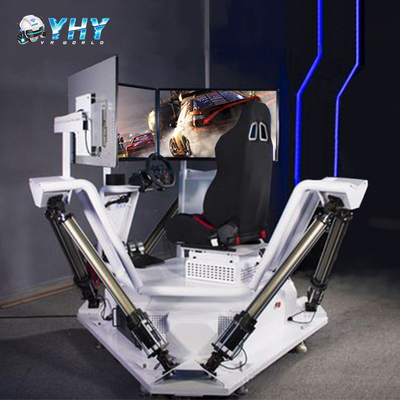 6 Dof Virtual Reality Amusement Rides 9D Dynamic F1 Car Racing Simulator 3 Screen