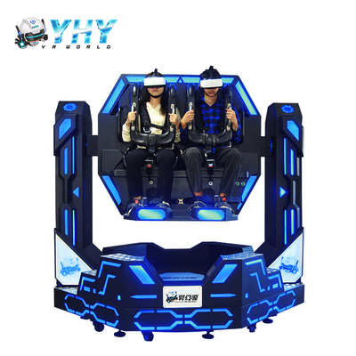Two Seats 9D VR Simulator 8.0KW With Roller Coaster VR Simulation Game
