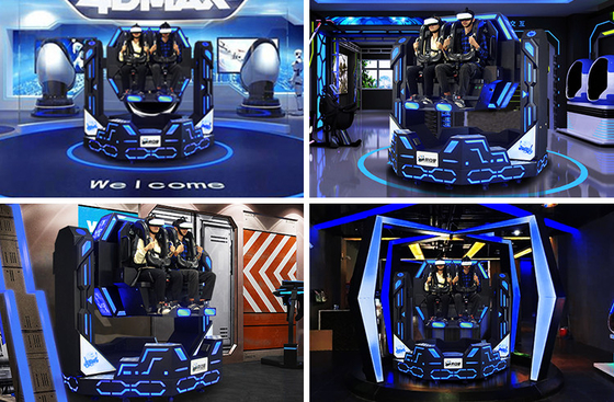 9D 1080 Virtual Roller Coaster Ride Simulator Game With 8000W