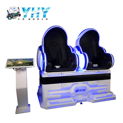 2 Seat Virtual Reality Chair 9D Simulator 2.5KW VR Movie Cinema With Cool Lighting