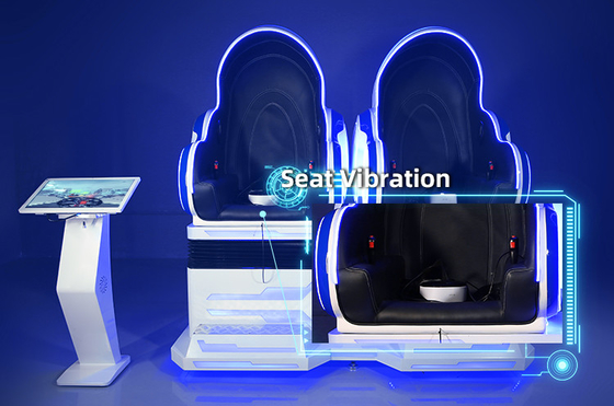 9D Kids Game VR Simulator Double Seats Virtual Reality Egg Chair For Amusement Park