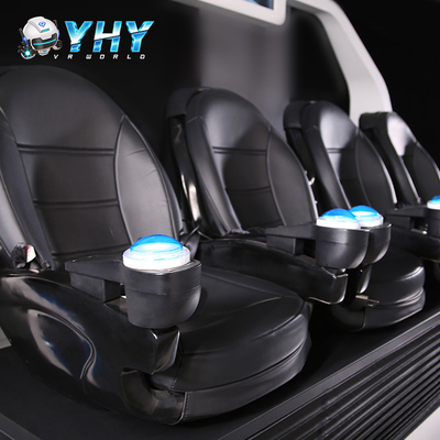 400kgs Load Game VR Simulator 9d Cinema Chair 4 Seats For Theme Park