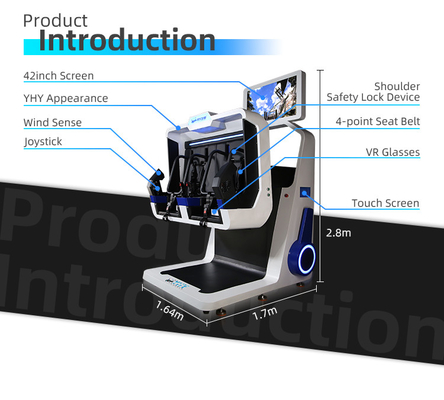 Immersive Motion VR Simulator 2 Seats 360 Degree Roller Coaster VR Chair