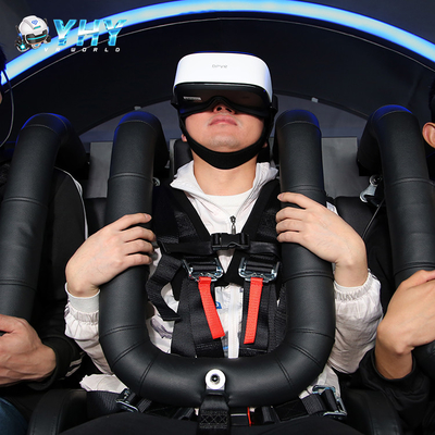 220V Game VR Simulator Patent Roller Coaster 3 Seats Virtual Reality Chair Gaming Set