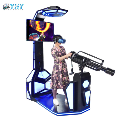 Amusement Gatlin 42 Inch Screen Standing VR Machine Gun Shooting Game Simulator