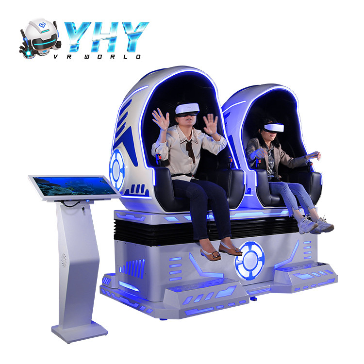 2 Player 9D VR Egg Cinema Multiplayer Virtual Reality Chair Simulator For Adult And Kids