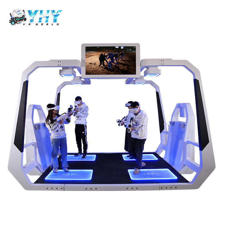 Virtual Shooting Rig 42'' Screen Indoor VR Shooting Simulator 4 Players Standing Virtual ...