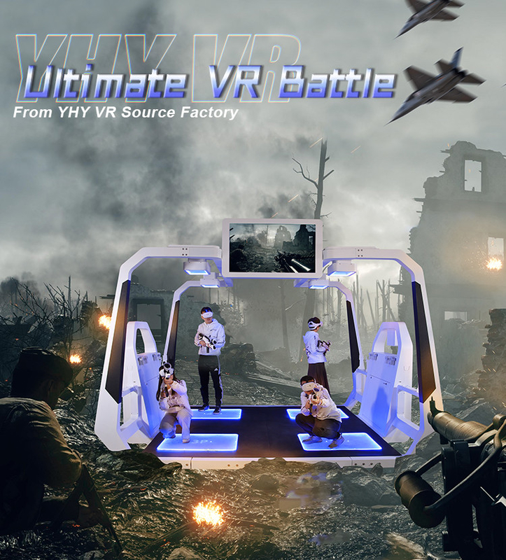 Interactive 9D VR 4 Players Shooting Game Simulator Immersive Experience