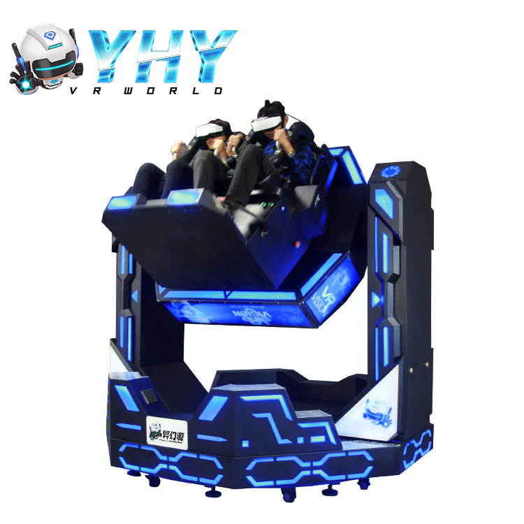 1080 Rotation 9D VR Simulator 8.0KW Two Players Virtual Reality Roller Coaster Ride
