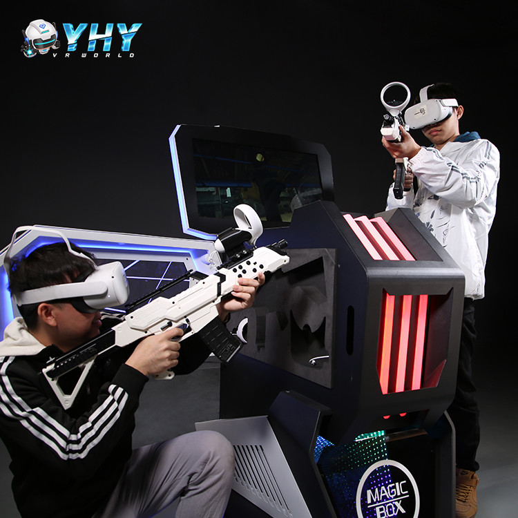 50 - 60HZ VR Shooting Simulator Double Players Interactive VR Arcade Machine