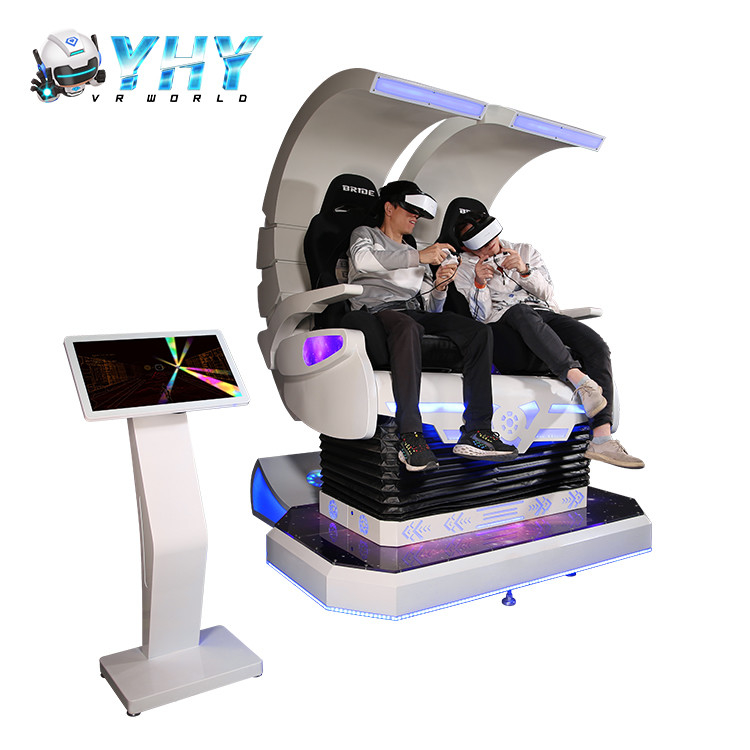 Godzilla Shaped 9D VR Simulator 360 Rotation Double Chair Virtuality Arcade Machine