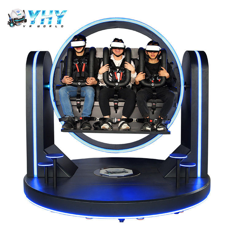 220V Game VR Simulator Patent Roller Coaster 3 Seats Virtual Reality