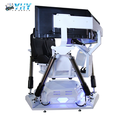 YHY VR Factory Manufacture 6 DOF Platform Racing Simulator 3 Screen Driving Car Arcade Game Machine Amusements Rides for 2 Players