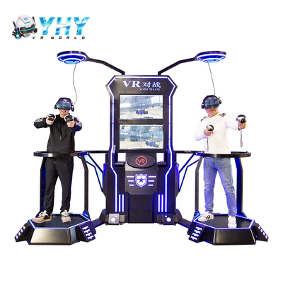 Two Battle Platform Full Motion 9D VR Simulator Space Standing Room Game Flight Simulator