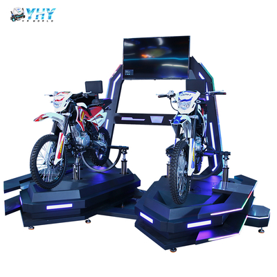 Amusement Park Theme Park 9d Virtual Reality Double Vr Motorcycle Simulator