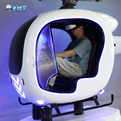 VR Helicopter Ride Single Player Flight Plane Simulator 9d Vr Experience Game Machine for Shopping Mall