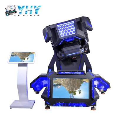 VR 360 Flying Roller Coaster Racing Car Simulator Shooting Function with Steering Wheel