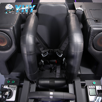VR 360-Degree Rotating Virtual Reality Aircraft Game Single Driving Chair with Safety Belt Wind Effect 