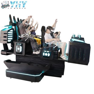 9d VR Cinema Virtual Reality Flight Game Machine with DP Headset 6 Seats Starship Appearance 