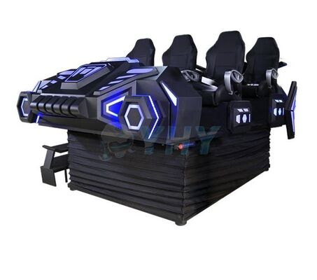 Interactive Virtual Reality Spaceship 9d Vr Cinema With 6 Seats Cinema Dynamic Platform Motion Chair