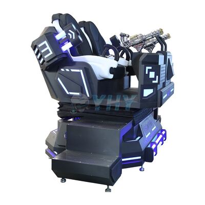 Mecha Warrior VR Cinema 9D 2 Player VR Cinema VR Game Machine With Gatling Shooting Shape