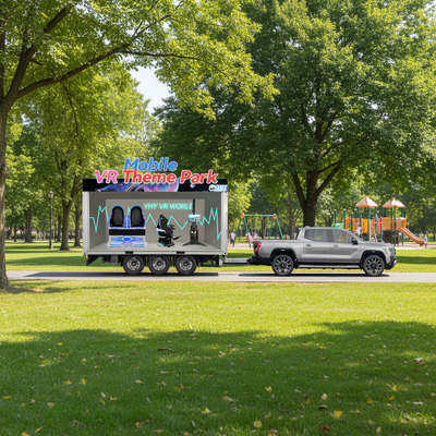 Newest Mobile Vr Trailer Truck Professional 9D Virtual Reality Simulator Game for Outdoor Commercial Amusement Center