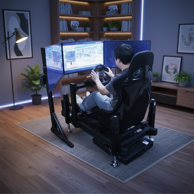 Video Car Racing Motion Platform Racing Simulator 3 Screens Racing Car Driving Game Machine