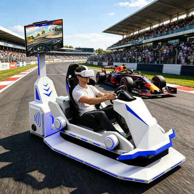 Realidad Virtual Driving Game Machine VR Car Racing Simulator at VR Theme Park