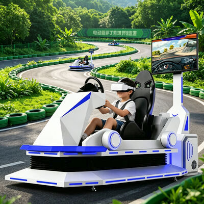 VR Karting Racing Car Black or White 9D Virtual Reality Kart Simulator Amusement Game Machine Racing Motion Simulator