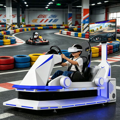 9D Metal VR Racing Simulator Indoor Car Karting Game Machine with VR Driving Experience for Airport and Shopping Mall Occasions