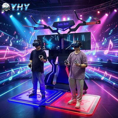 VR 360 Virtual Reality Two Player Battle Platform with Metal & Fiberglass Construction for Indoor Shopping Mall Use