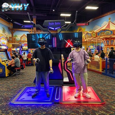 Indoor Multiplayer 9D VR Cinema Interactive Games Simulator Platform Metal Construction Home Use Daycare-Friendly 60+