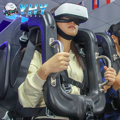 Extreme Thrill 1080 Degree Rotating VR Roller Coaster Machine 2 Players Motion Simulator For Shopping Mall