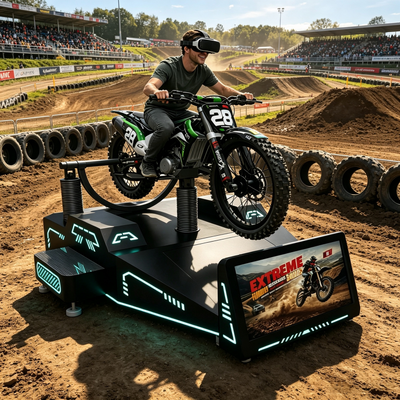 Customizable Commercial VR Mountain Motor Racing Driving Arcade Game Machine for Amusement Parks