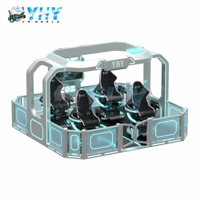 High ROI Commercial 4 Players 360 Degree Rotating VR Roller Coaster Simulator Machine VR Ride Platform