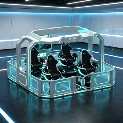8K Ultra-HD 4 Players 360 Degree Rotating VR Flight & Coaster Simulator Platform