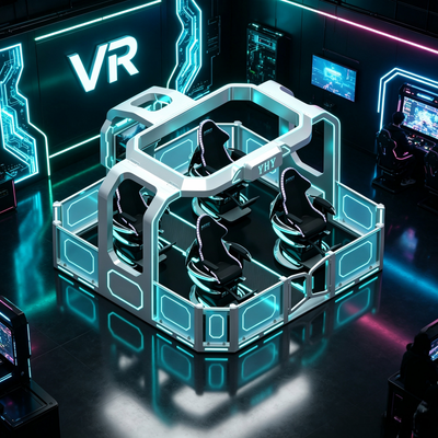Full Motion 3-DOF 360 Degree Gyro Rotation 4 Players VR Arcade Game Machine