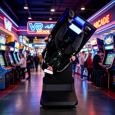Low Investment Single Seater 360 VR Roller Coaster Machine with Interactive Game Mobile Truck Business