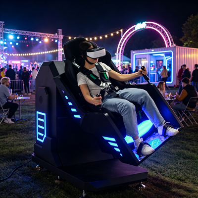Interactive Single Player 360 VR Roller Coaster Simulator With 4k VR Glasses Vr Arcade Game Machine