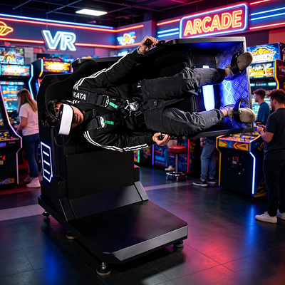 Safe and Compact 360 VR Flight Simulator Machine with 21.5 Inch Touch Control System