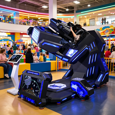 Commercial 3-in-1 360 VR Arcade Machine: Roller Coaster, Racing Car & Flight Simulator